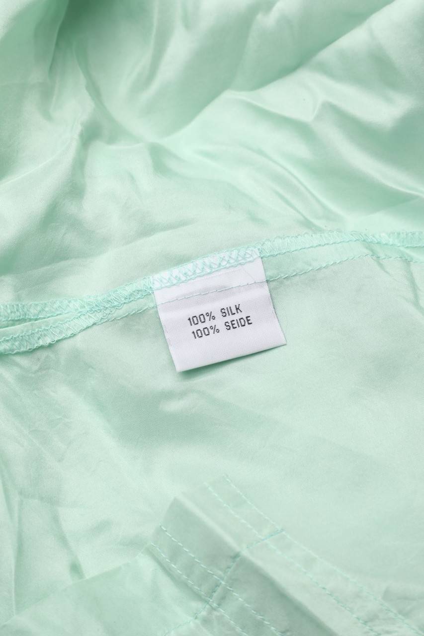 Carou VINTAGE Seiden-Hemd-Bluse Mit Kurzem Ärmel