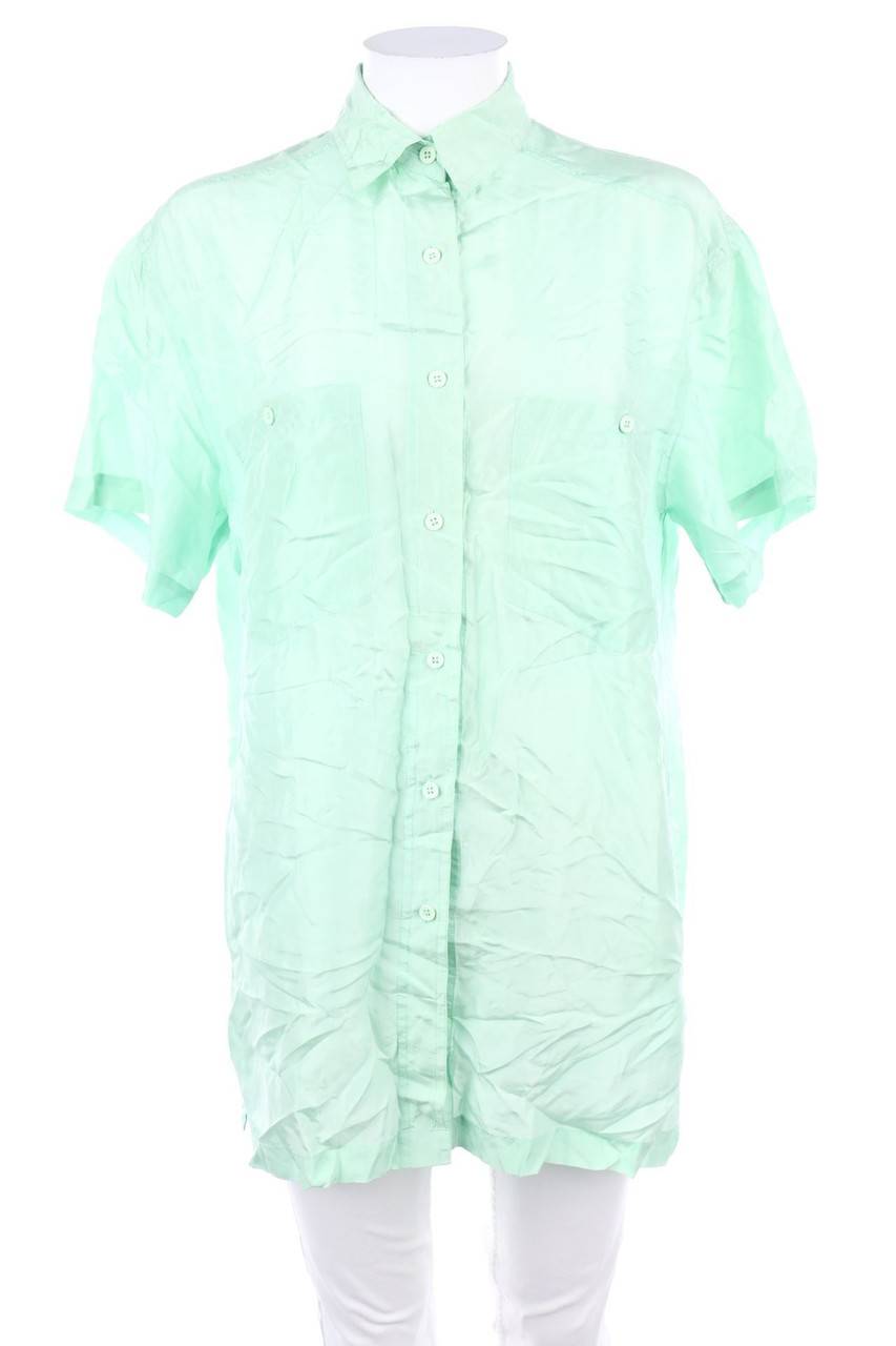 Carou VINTAGE Seiden-Hemd-Bluse mit kurzem Ärmel