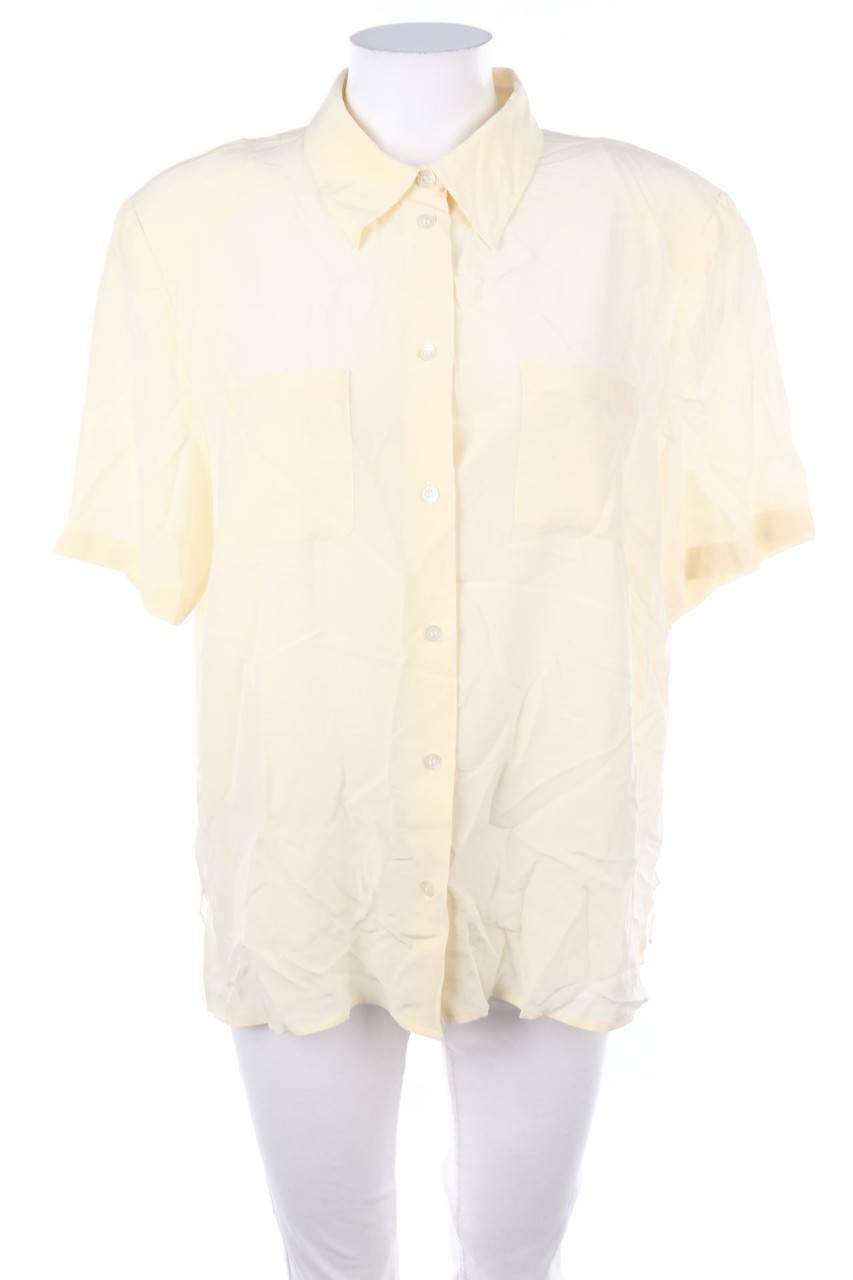 Carou VINTAGE Seiden-Hemd-Bluse mit kurzem Ärmel