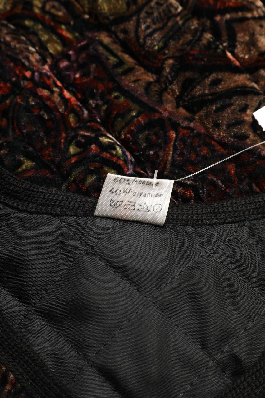 Carou VINTAGE Stepp-Jacke Aus Samt Mit Print
