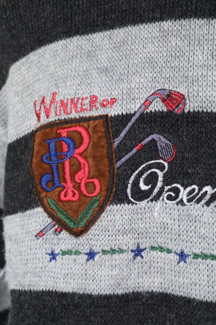 Carou VINTAGE Streifen-Pullover Mit Stickereien