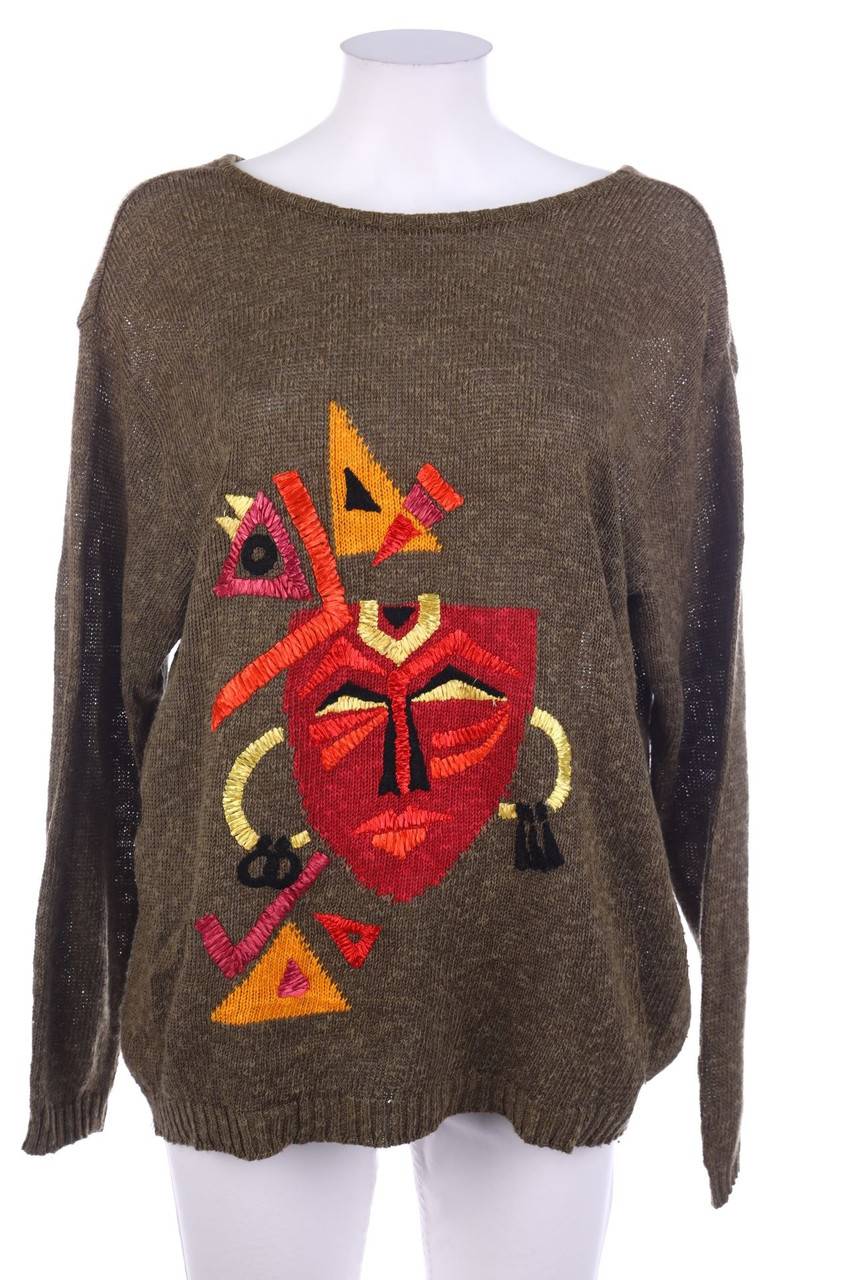 Carou VINTAGE Strick-Pullover aus Leinen-Mix