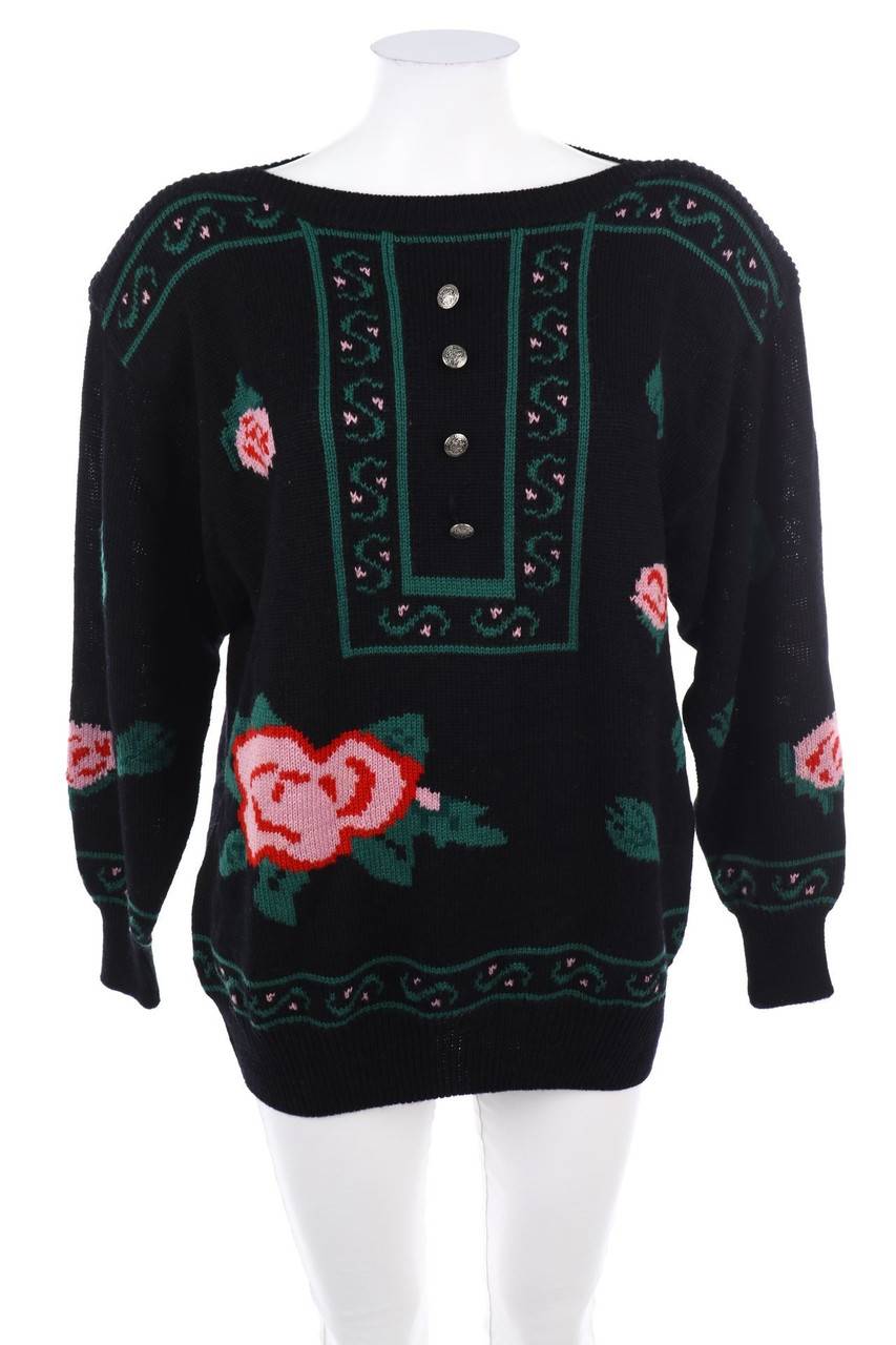 Carou VINTAGE Strick-Pullover Aus Woll-Mix