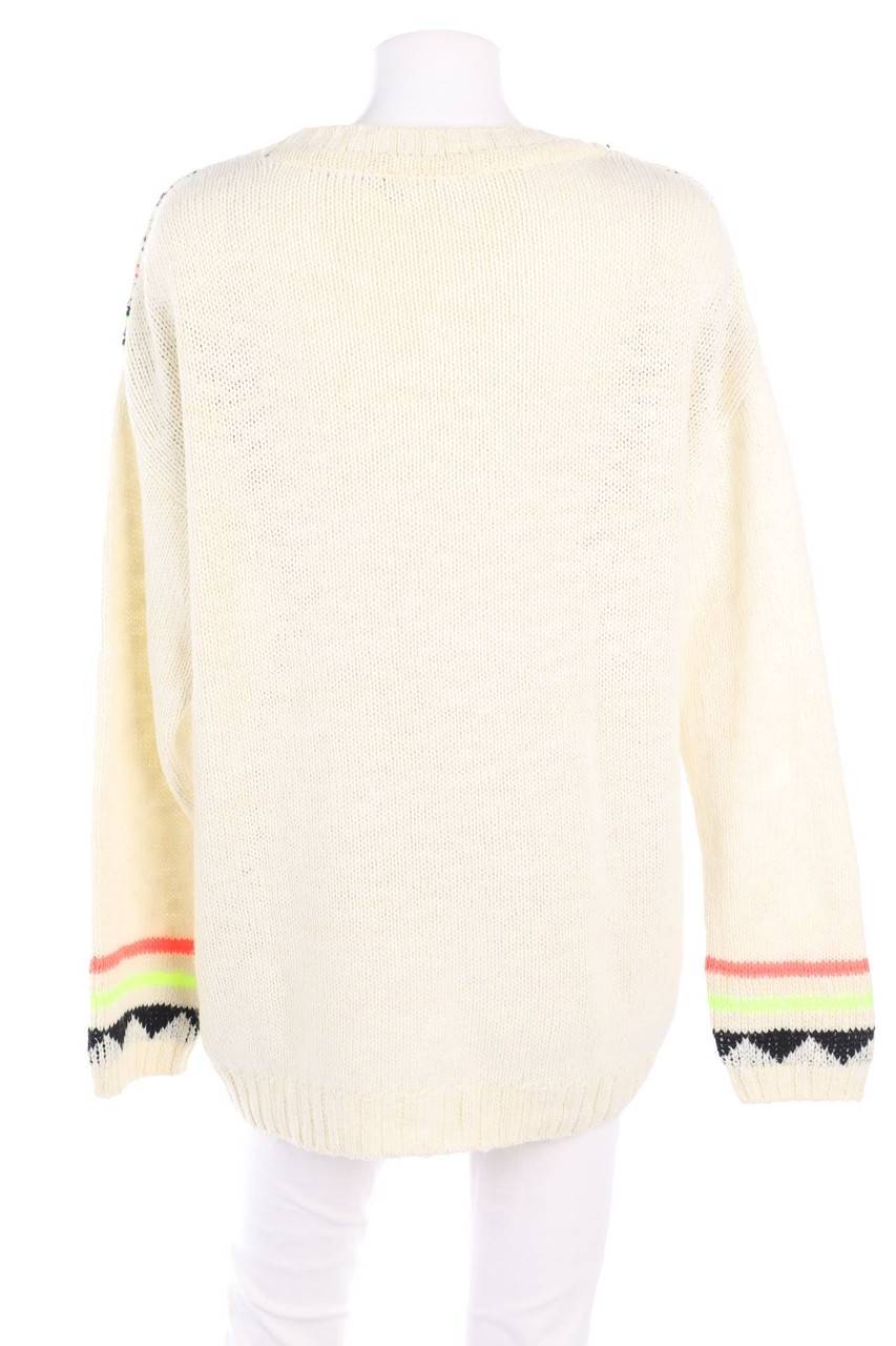 Carou VINTAGE Strick-Pullover Mit Ethno-Print