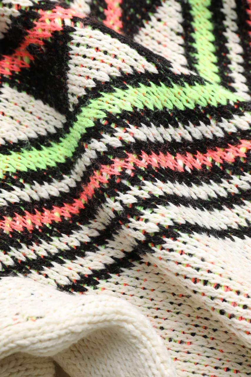 Carou VINTAGE Strick-Pullover Mit Ethno-Print