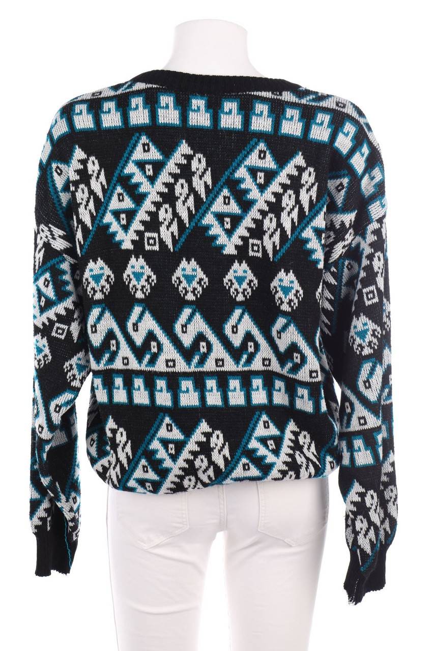Carou VINTAGE Strick-Pullover Mit Ethno-Print