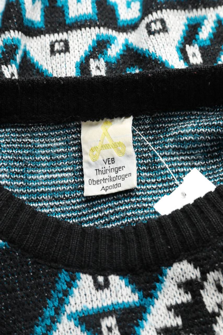 Carou VINTAGE Strick-Pullover Mit Ethno-Print