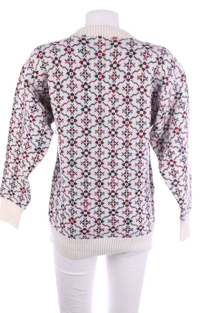 Carou VINTAGE Strick-Pullover Mit Floralem Muster