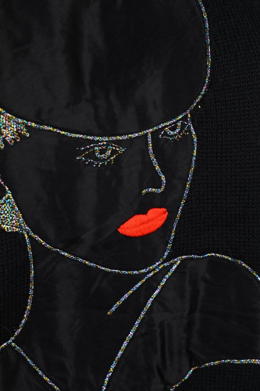 Carou VINTAGE Strick-Pullover Mit Glitzer