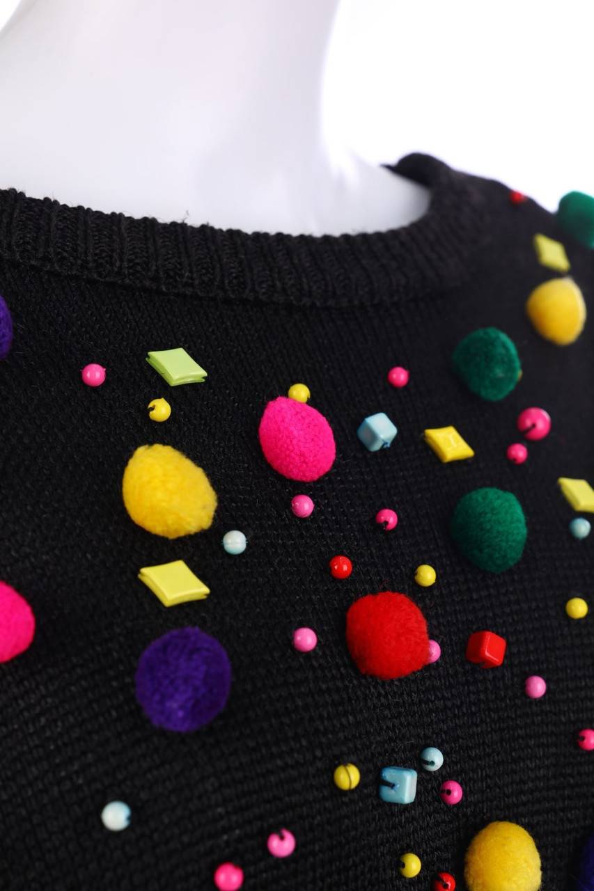 Carou VINTAGE Strick-Pullover Mit Perlen