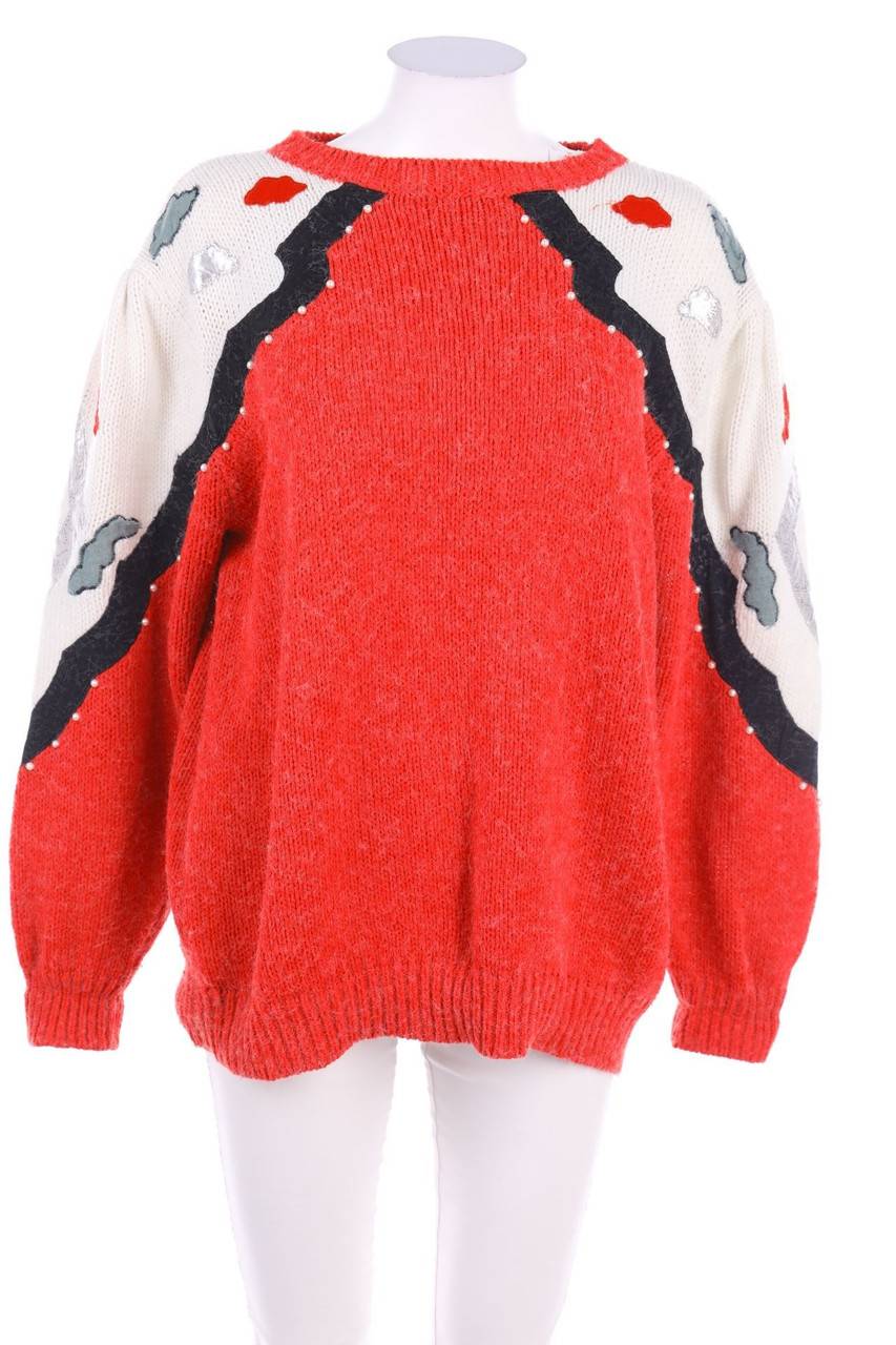 Carou VINTAGE Strick-Pullover mit Perlen