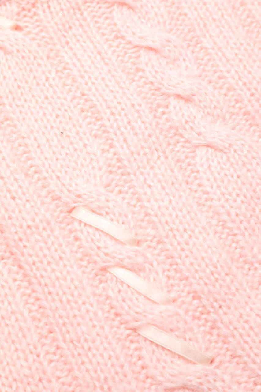 Carou VINTAGE Strick-Pullover Mit Schnürung
