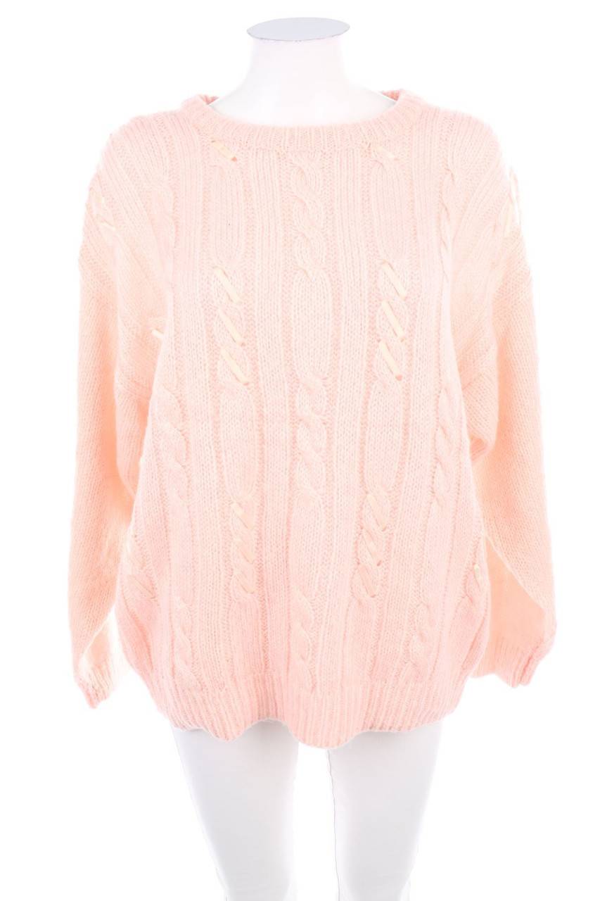 Carou VINTAGE Strick-Pullover mit Schnürung