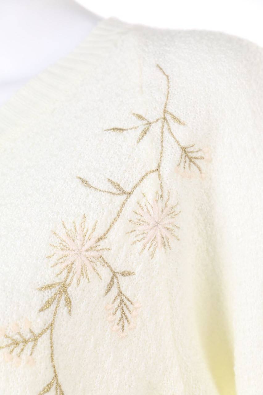 Carou VINTAGE Strick-Pullover Mit Stickereien