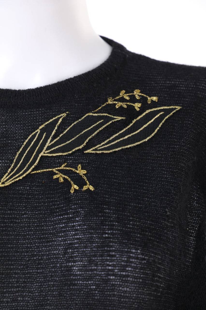 Carou VINTAGE Strick-Pullover Mit Stickereien