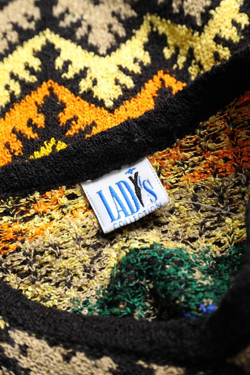 Carou VINTAGE Strick-Pullover Mit Zickzack-Muster