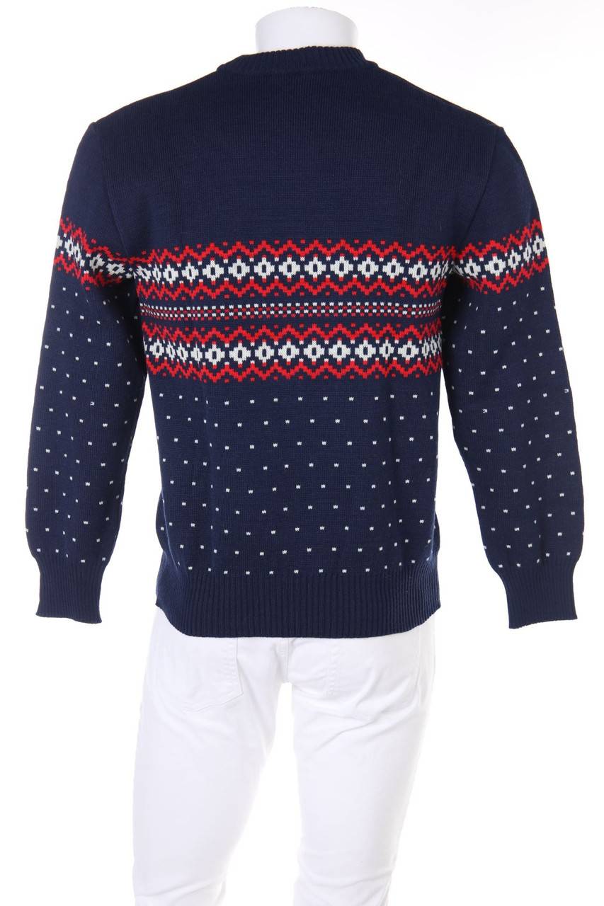 Carou VINTAGE-TEIL Muster-Rundhals-Pullover