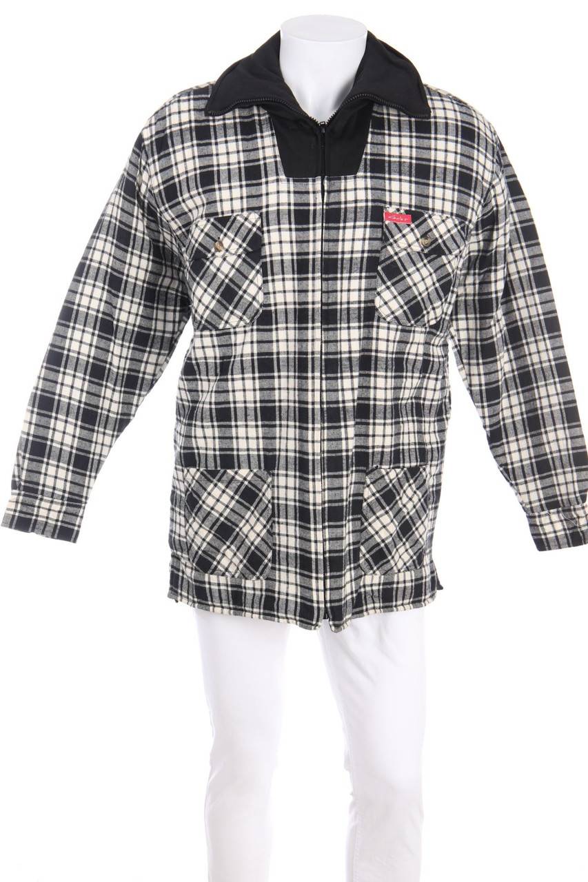 Carou VINTAGE-TEIL wattierte Jacke mit Karo-Muster