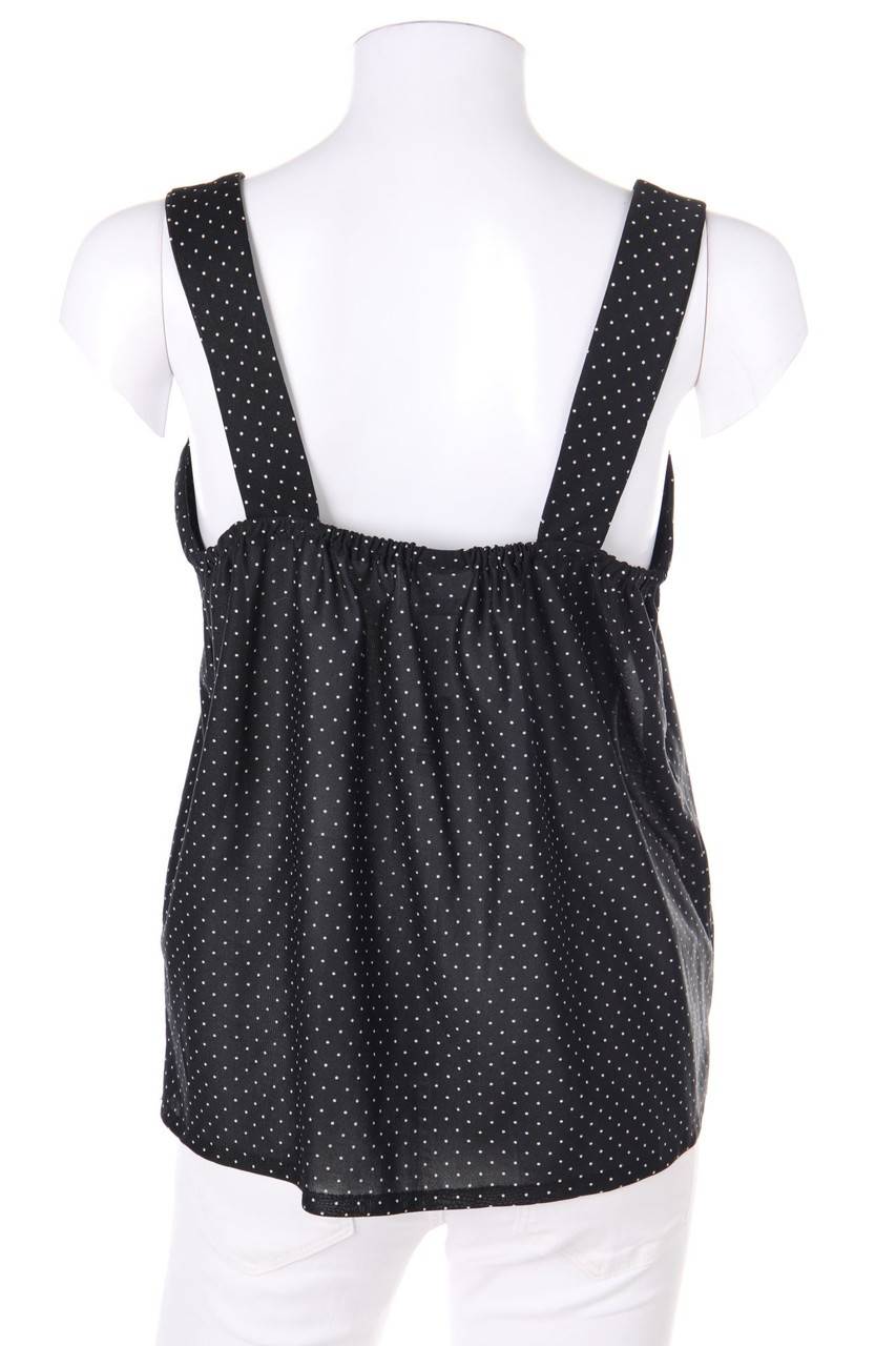 Carou VINTAGE Top Mit Polka Dots Mit Häkelspitze