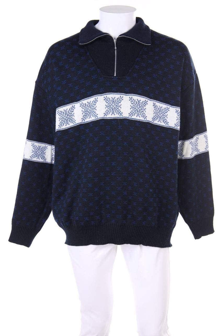 Carou VINTAGE Troyer-Pullover mit Schurwolle