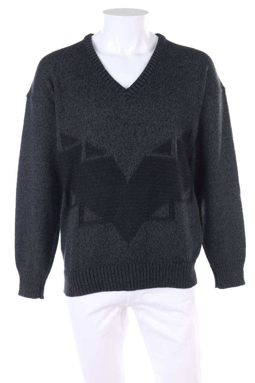 Carou VINTAGE V-Neck-Pullover aus Woll-Mix