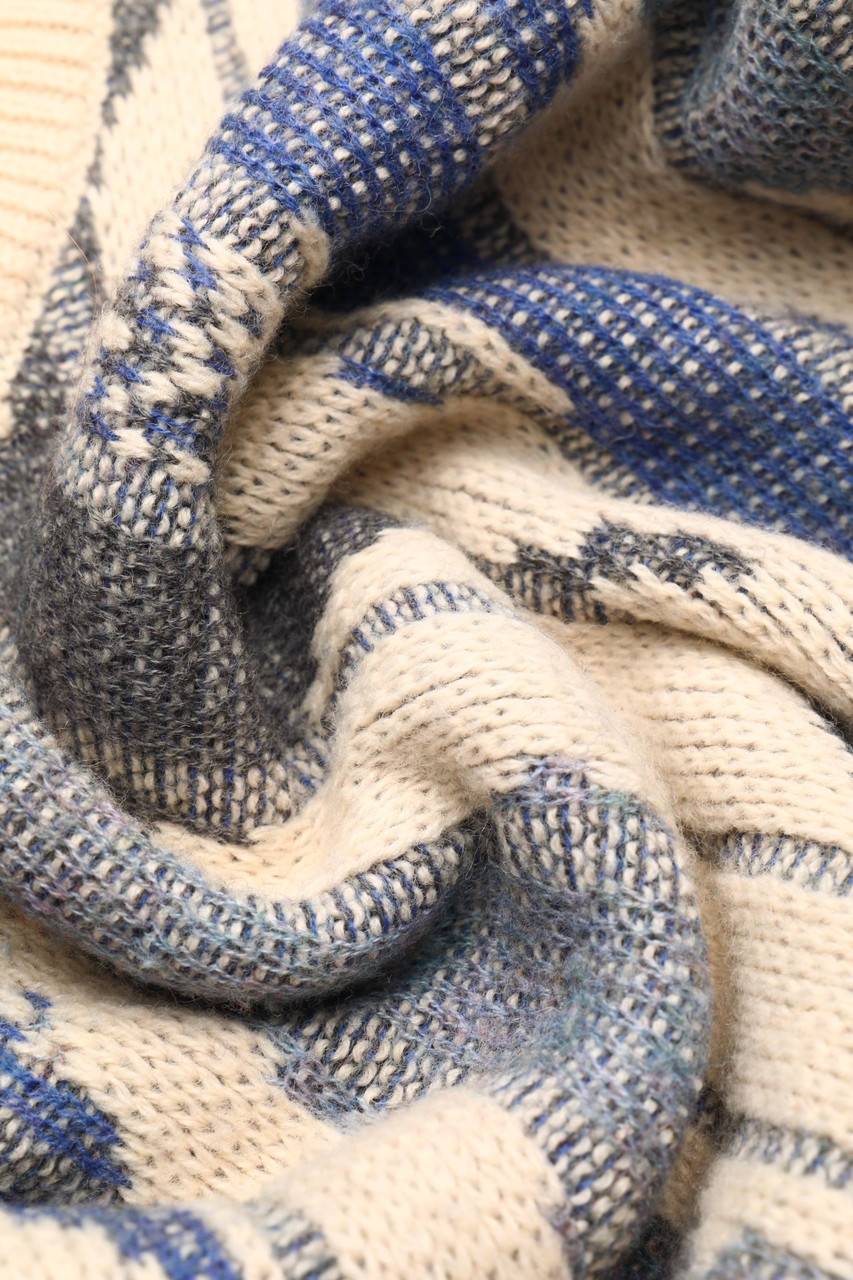 Carou VINTAGE V-Neck-Pullover Mit Muster