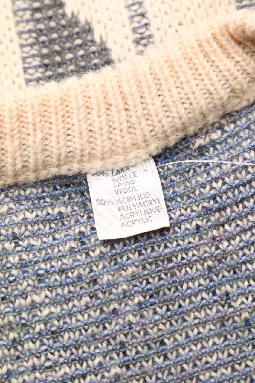 Carou VINTAGE V-Neck-Pullover Mit Muster