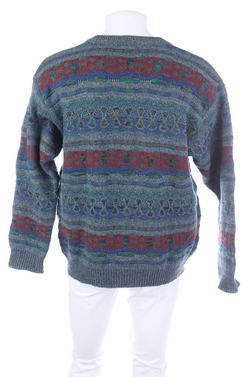 Carou VINTAGE V-Neck-Pullover Mit Muster
