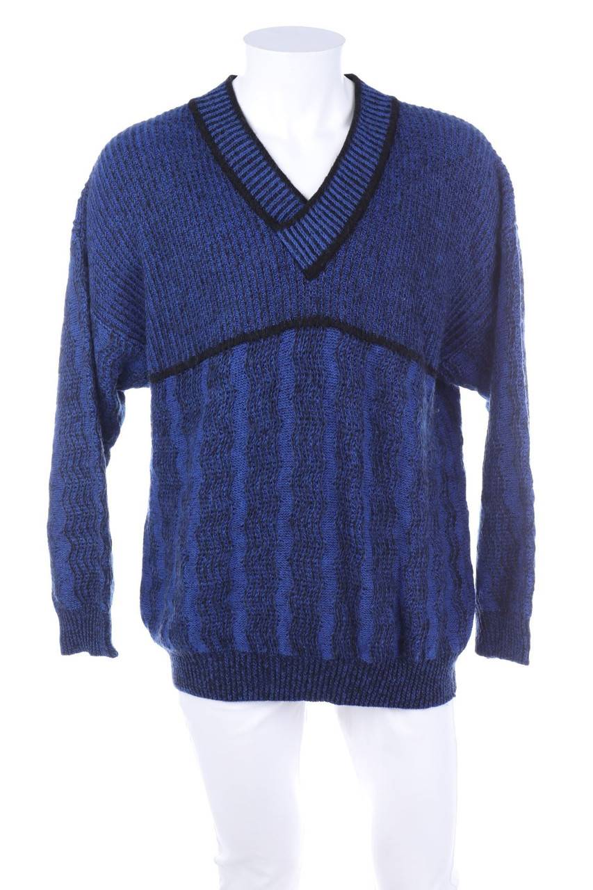 Carou VINTAGE V-Neck-Pullover mit Streifen