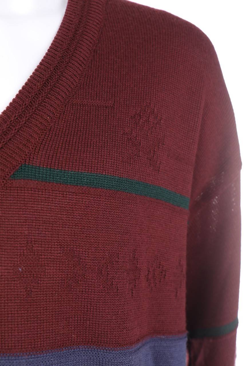 Carou VINTAGE V-Neck-Pullover Mit Wolle