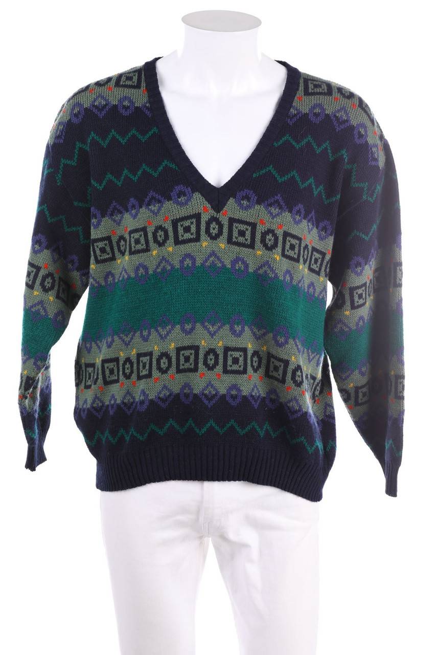 Carou VINTAGE V-Neck-Pullover mit Wolle