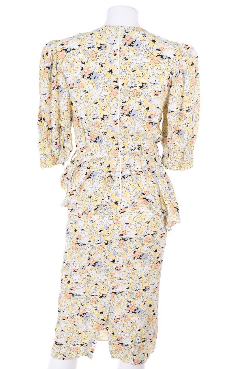 Carou VINTAGE Vintage-Midikleid Mit Blumen-Print