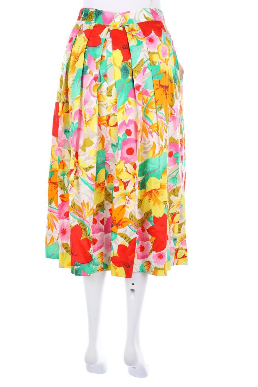 Carou VINTAGE Vintage-Midirock Mit Blumen-Print