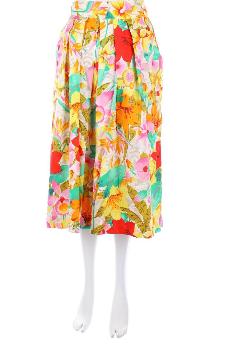 Carou VINTAGE Vintage-Midirock mit Blumen-Print