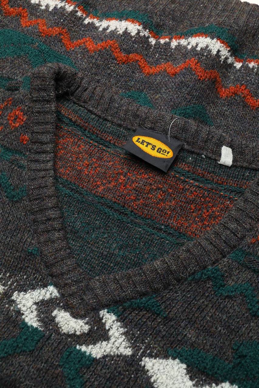 Carou VINTAGE Vintage-Strick-Pullunder Mit Muster