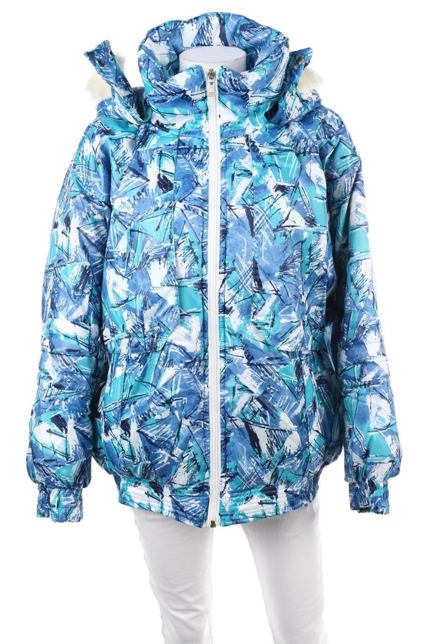 Carou VINTAGE wattierte Jacke mit Fake Fur-Besatz