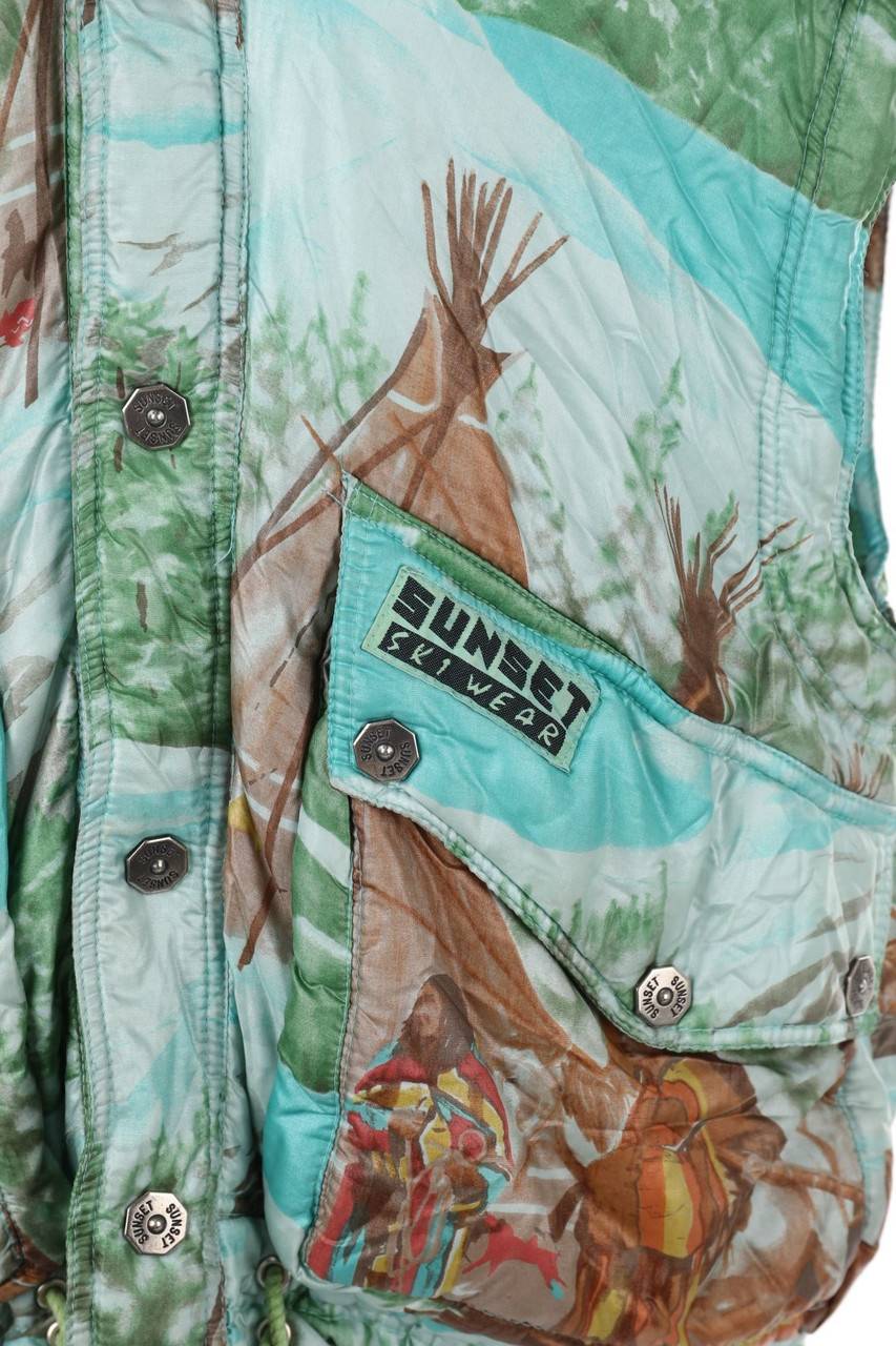 Carou VINTAGE Wattierte Weste Mit Print