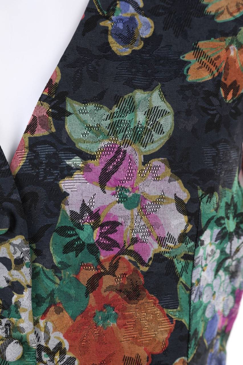 Carou VINTAGE Weste Mit Blumen-Print