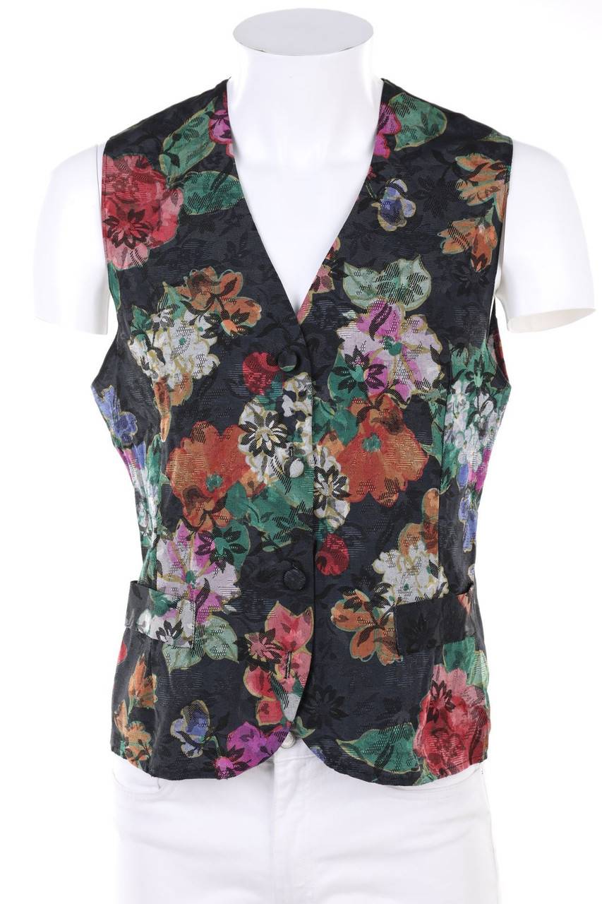 Carou VINTAGE Weste mit Blumen-Print