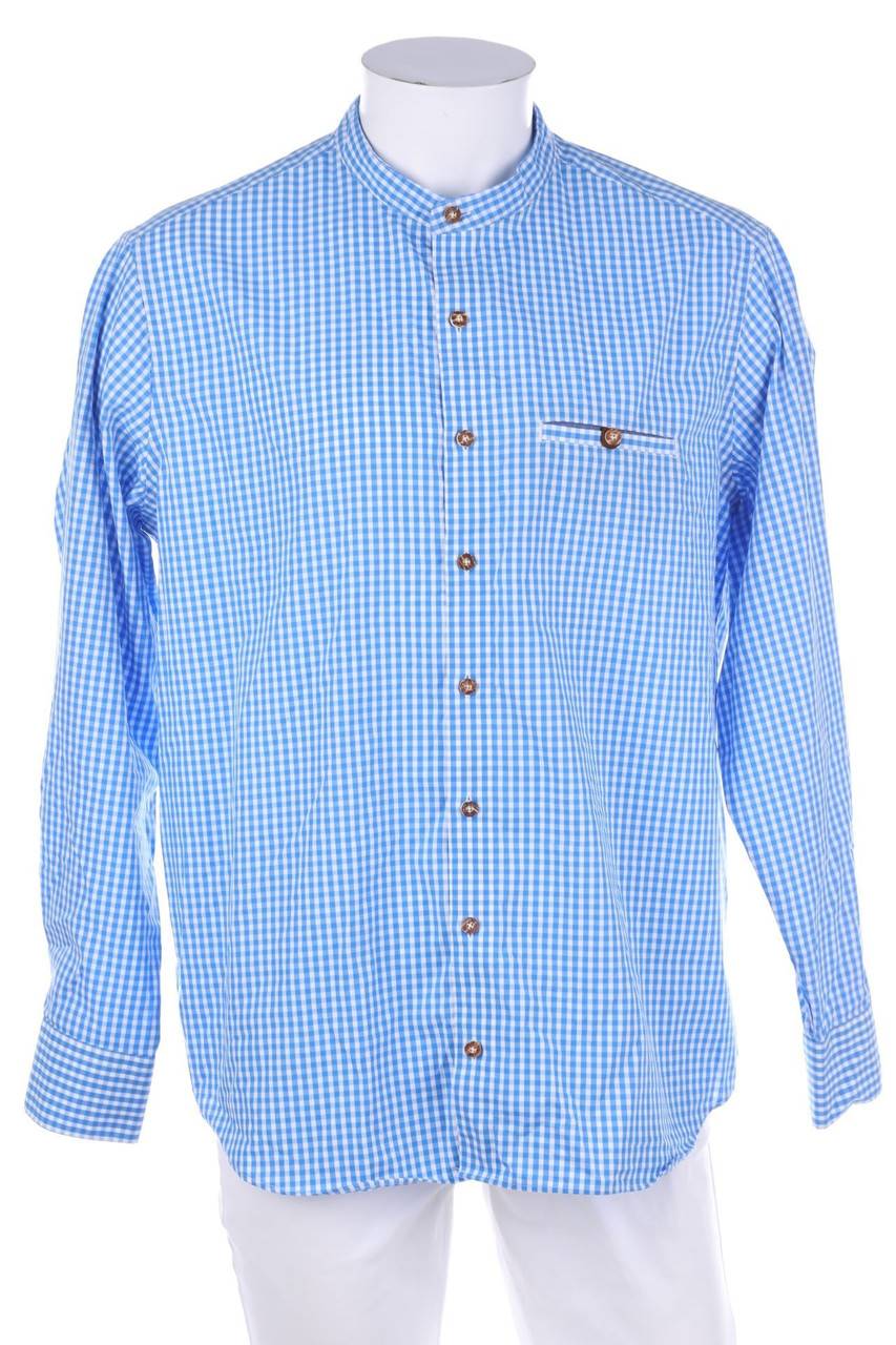Carou walbusch Karo-Trachten-Hemd aus Baumwolle