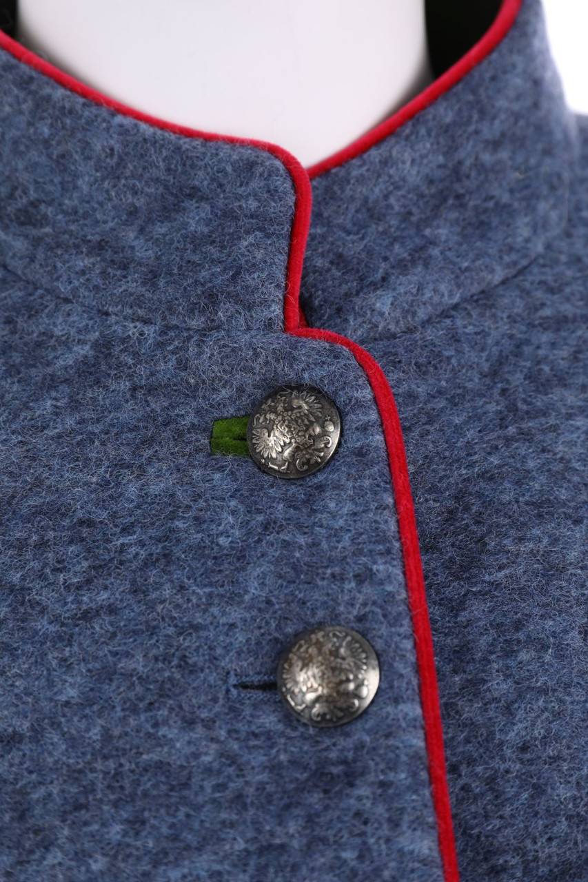 Carou White Label Trachten-Mantel Mit Paspelierung