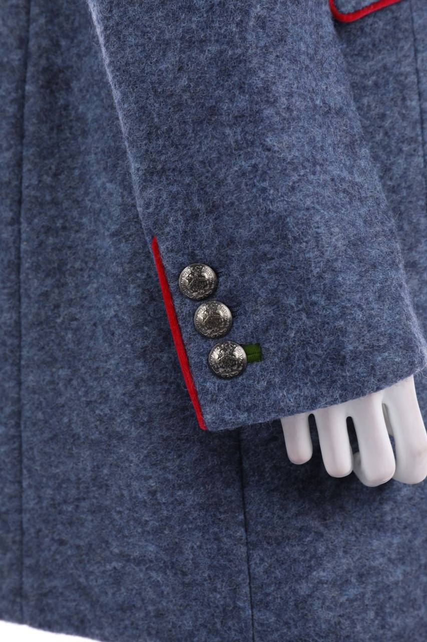 Carou White Label Trachten-Mantel Mit Paspelierung