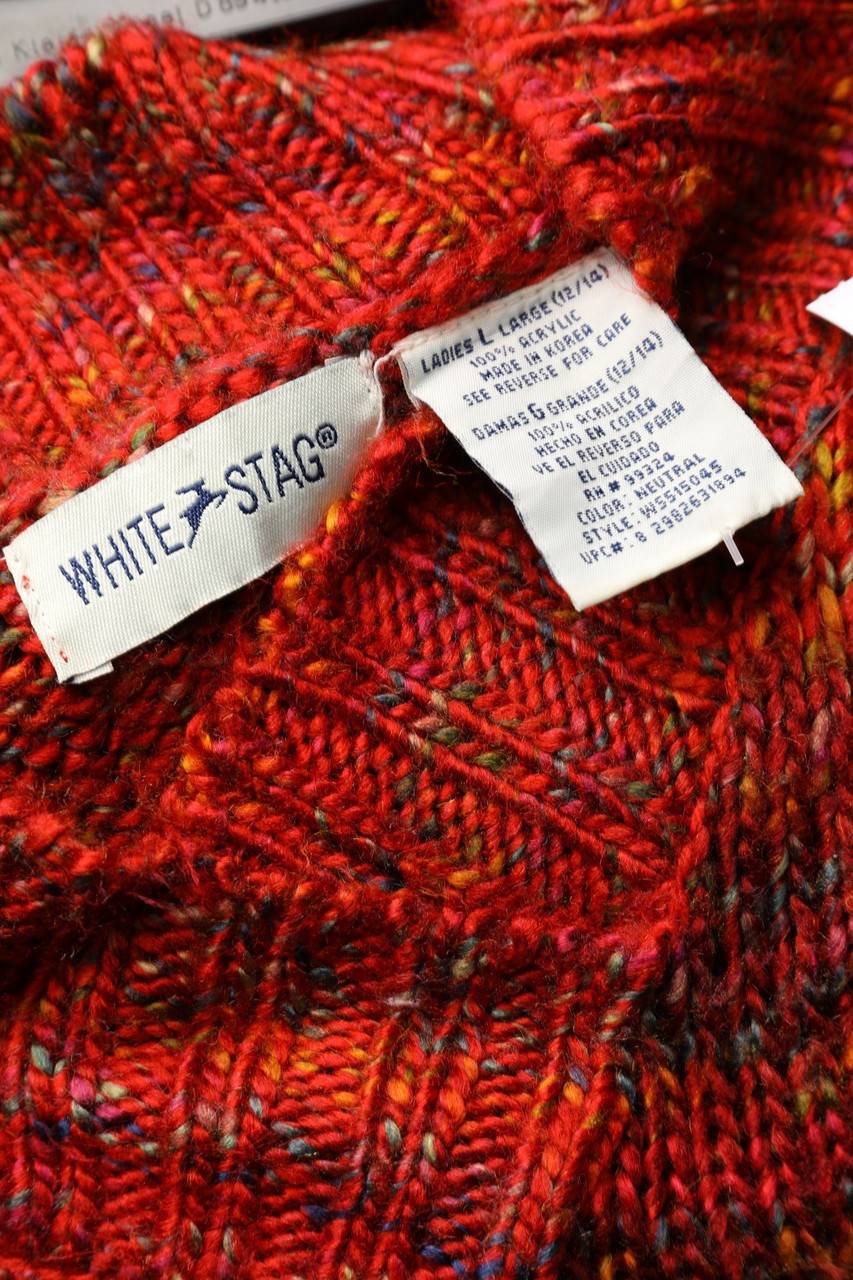 Carou White Stag Vintage-Strick-Pullover