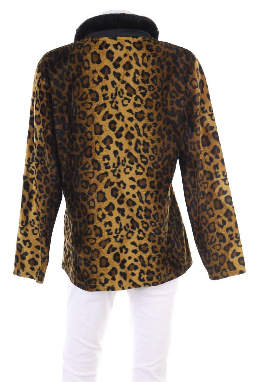 Carou Woodpecker Fake Fur-Jacke Mit Leo-Print