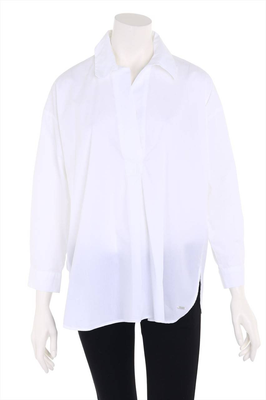 Carou WOOLRICH Tunika-Bluse mit Logo-Plakette