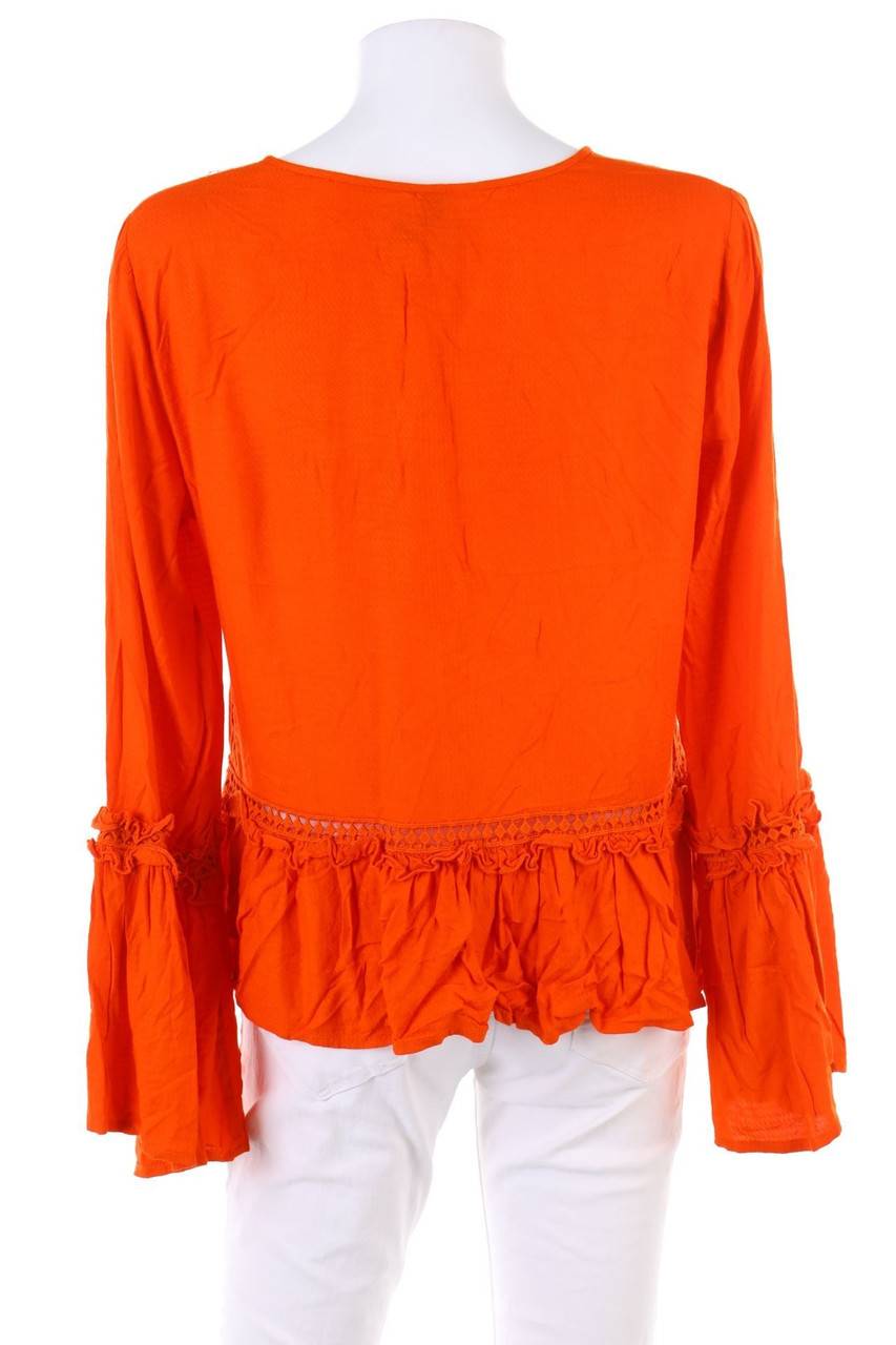Carou YAS Bluse Mit Trompetenärmeln