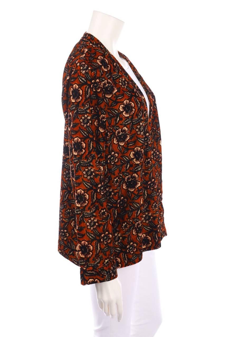 Carou Yerse Samt-Jacke Mit Blumen-Print