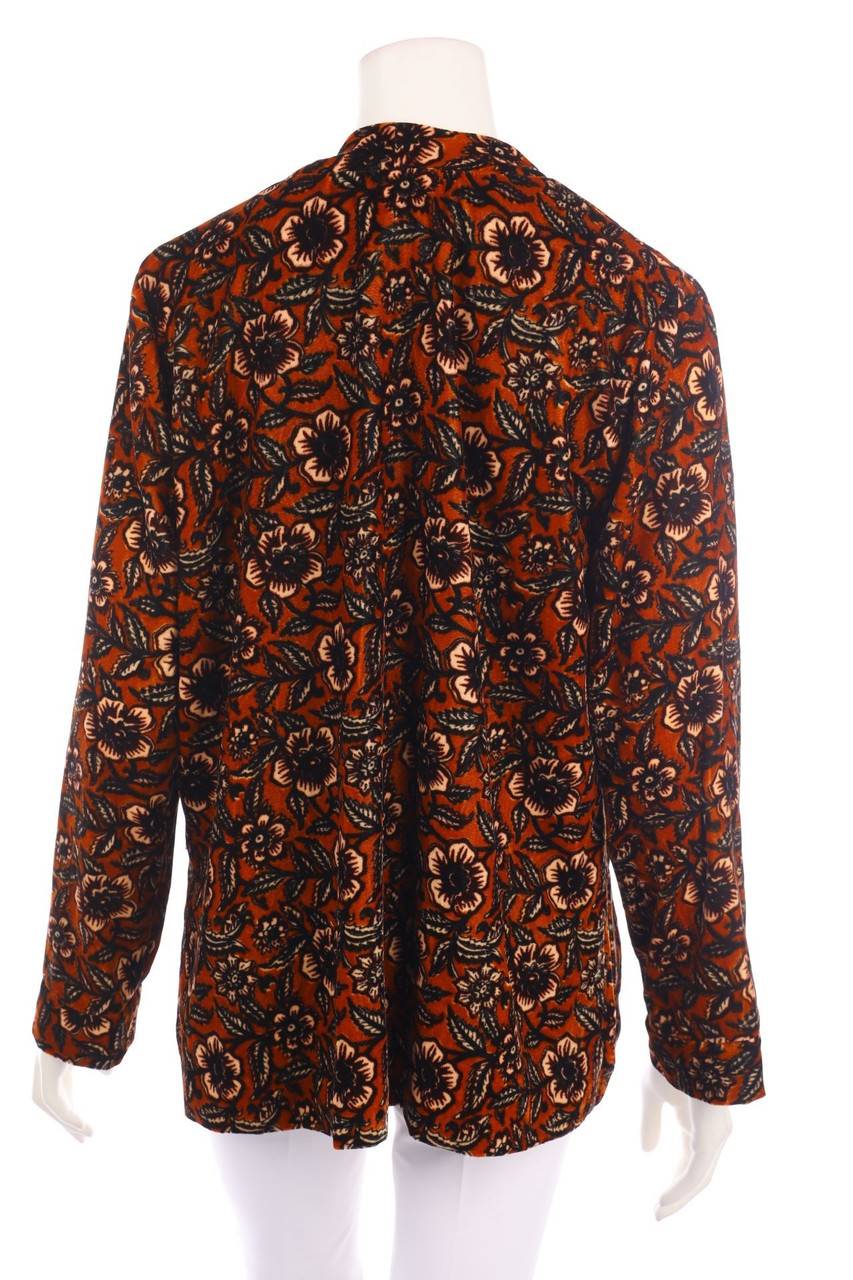 Carou Yerse Samt-Jacke Mit Blumen-Print