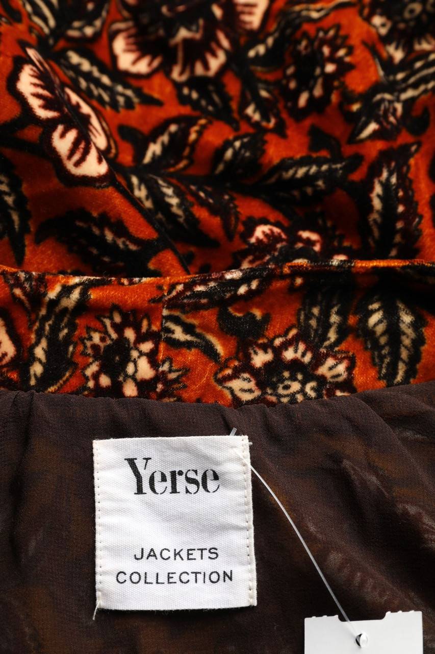 Carou Yerse Samt-Jacke Mit Blumen-Print