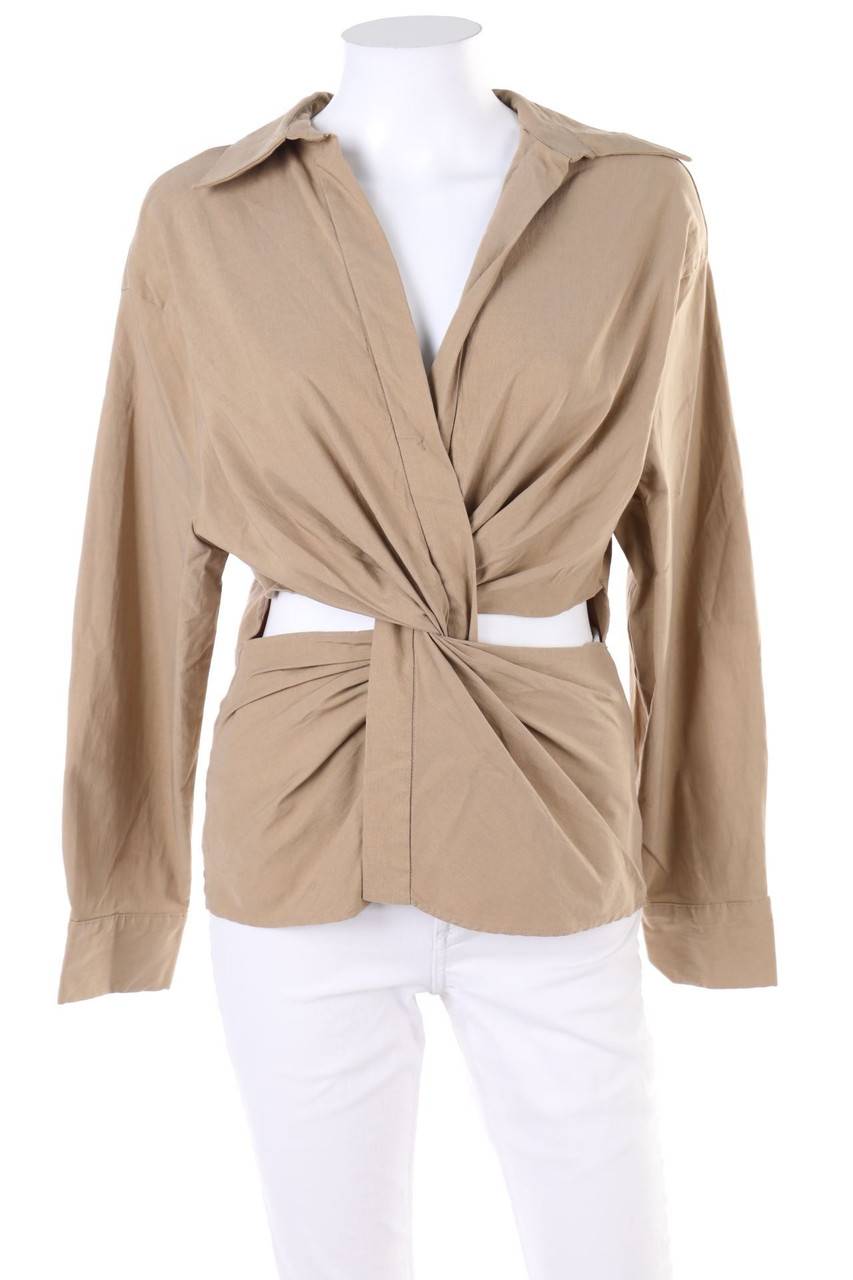 Carou ZARA Bluse in Wickel-Optik mit Cut-outs